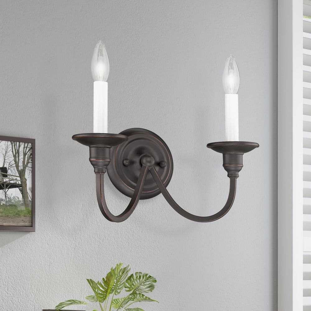 Willoughby 2-Light Olde Bronze Wall Sconce price history on PriceWatchPro