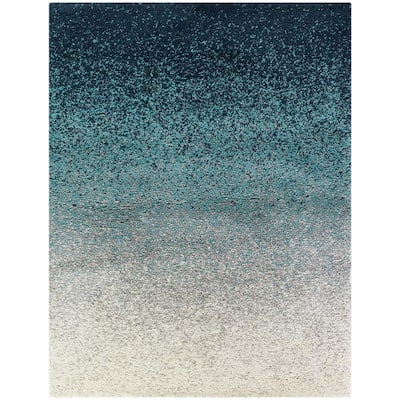Patterson Blue 8 ft. x 10 ft. Gradient Shag Area Rug