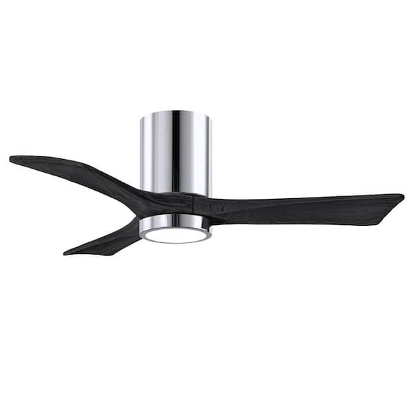Matthews Fan Company Irene-3HLK 42 in. Integrated LED Polished Chrome Ceiling Fan with Light Kit