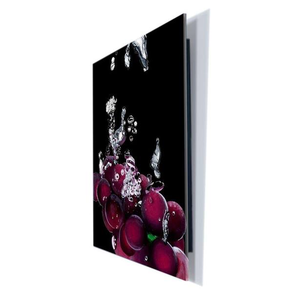 Trademark Fine Art 18 in. x 24 in. "Grapes Splash" by Roderic Stevens Printed Acrylix Wall Art