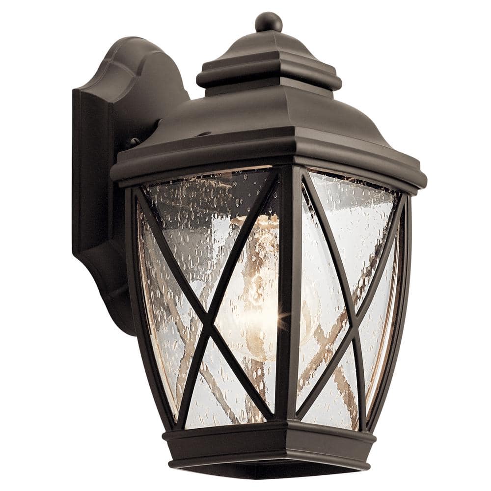 KICHLER Tangier 10.25 in. 1-Light Olde Bronze Outdoor Hardwired