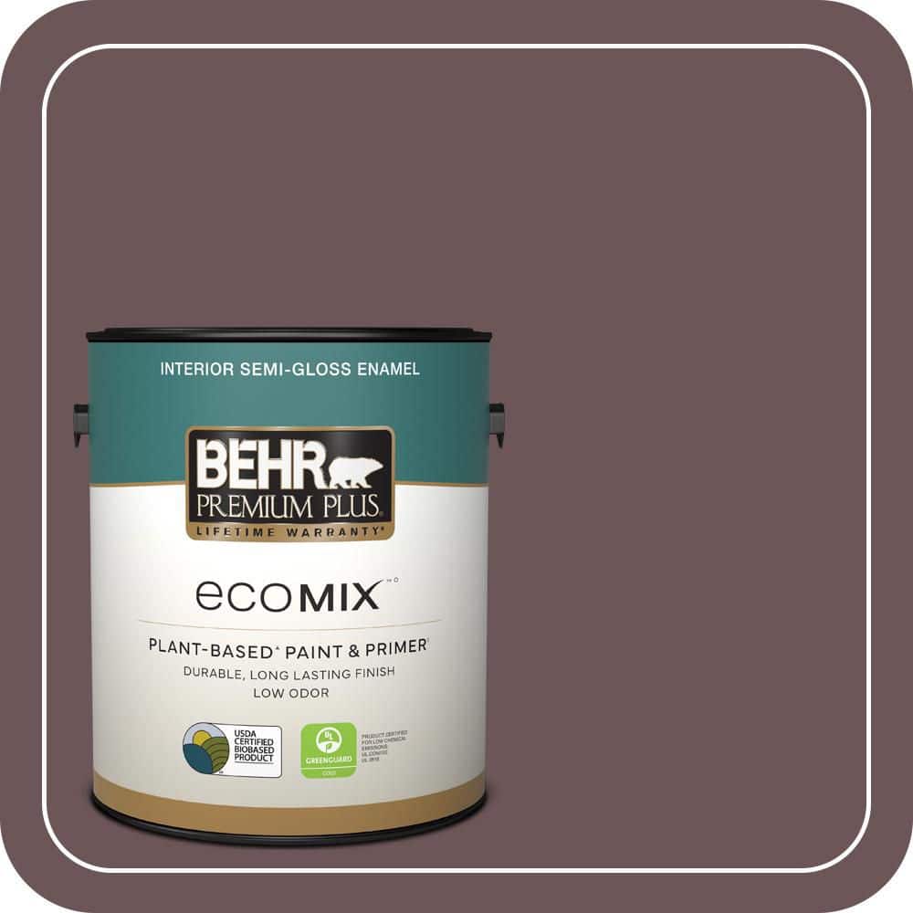 1 gal. #N120-7 Grand Plum Semi-Gloss Enamel EcoMix Plant-Based Interior Paint & Primer price history on PriceWatchPro