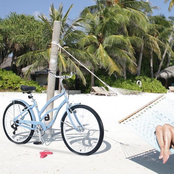 Nagi　ライトブルー26 Zeus & Ruta 26 in. 7-Speed Light Blue Women and Men Beach Cruiser