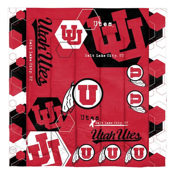 Unbranded Utah Hexagon 3- Piece Full/Queen Size Multi Colored Polyester Comforter Set