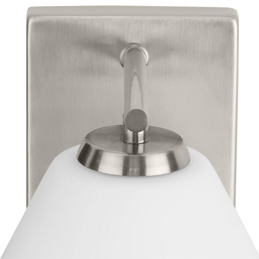 Copeland Brushed Nickel 1-Light Vanity with Opal Glass Shade