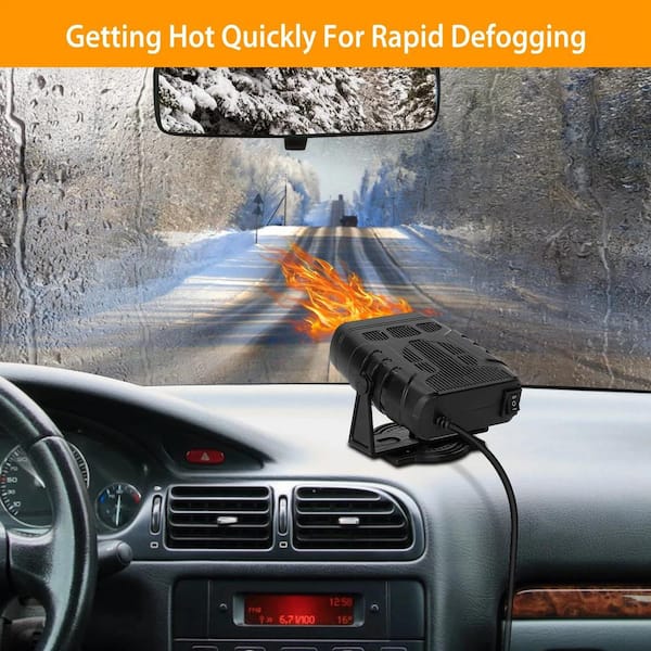 Quick Heat up and Defogging 12V USB Car Heater Fan for Clearer Visibility