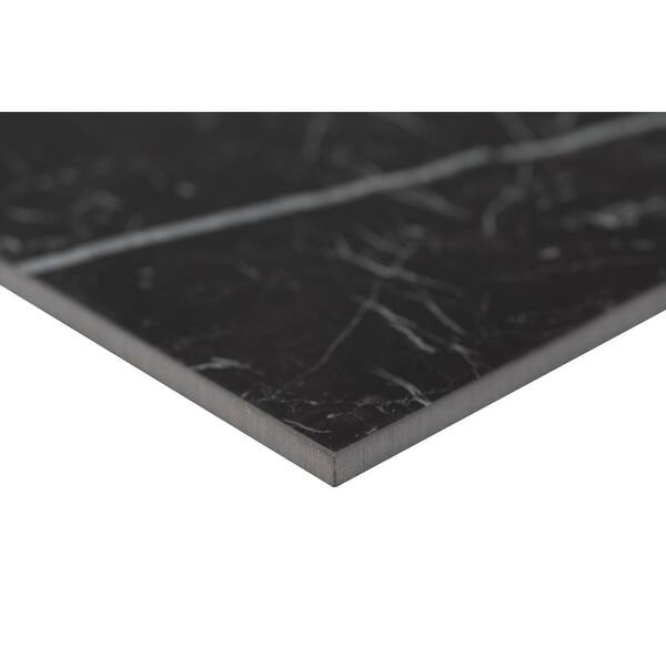 Markina Black 24x24 Polished Porcelain Tile