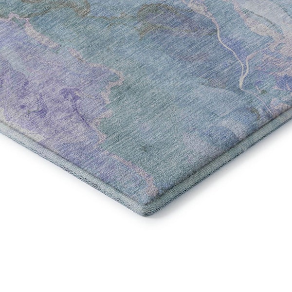 Mayfield Premium Machine Washable Abstract AMF1785 Lavender 5 ft. x 7 ft. 6 in. Area Rug