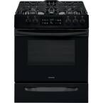 30 in. 5.0 cu. ft. Single Oven Gas Range with Self-Cleaning Oven in Black