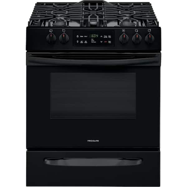 Frigidaire 30 in. 5.0 cu. ft. Single Oven Gas Range with Self-Cleaning Oven in Black