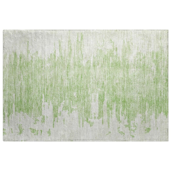 Dream Shag Premium Machine Washable Abstract ADS705 Aloe 2 ft. x 3 ft. Accent Rug