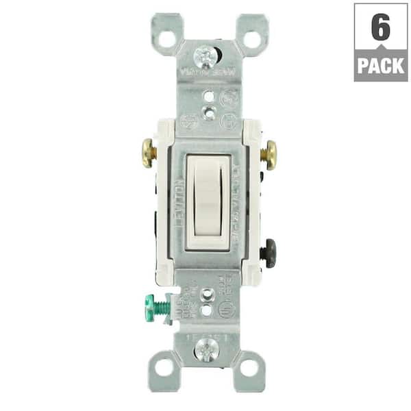 15 Amp 3-Way Toggle Switch, White (6-Pack) 15 Amp 3-Way Toggle Switch, White (6-Pack)