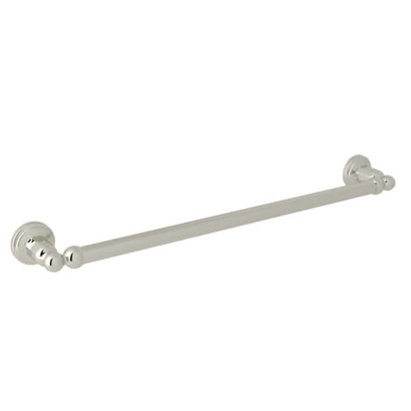 Edwardian 18 in. Wall Mount Towel Bar in Polished Nickel
