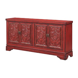 Red on sale buffet table