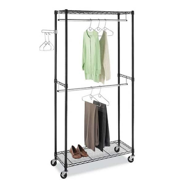 Whitmor Double Rod Closet Organizer Kit - Silver/Black, 1 ct