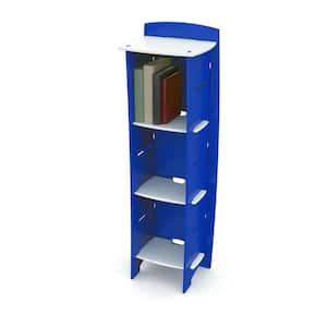 Kid's Bookcase with 3 Shelves in Race Car Collection Blue and White