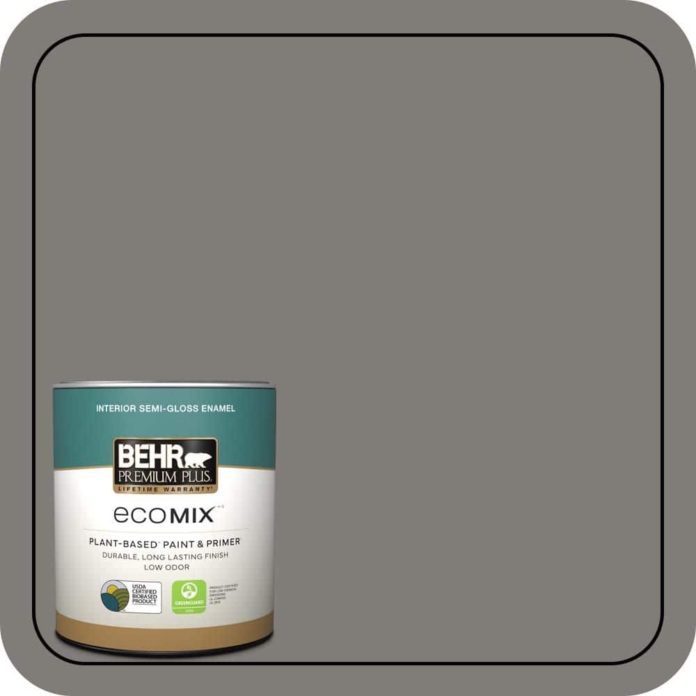 1 qt. #PPU24-21 Greyhound Semi-Gloss Enamel EcoMix Plant-Based Interior Paint & Primer price history on PriceWatchPro
