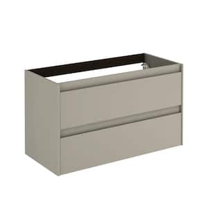 Ambra 100 Base 39.3 in. W x 17.6 in. D x 21.8 in. H Bath Vanity Cabinet without Top in Matte Sand