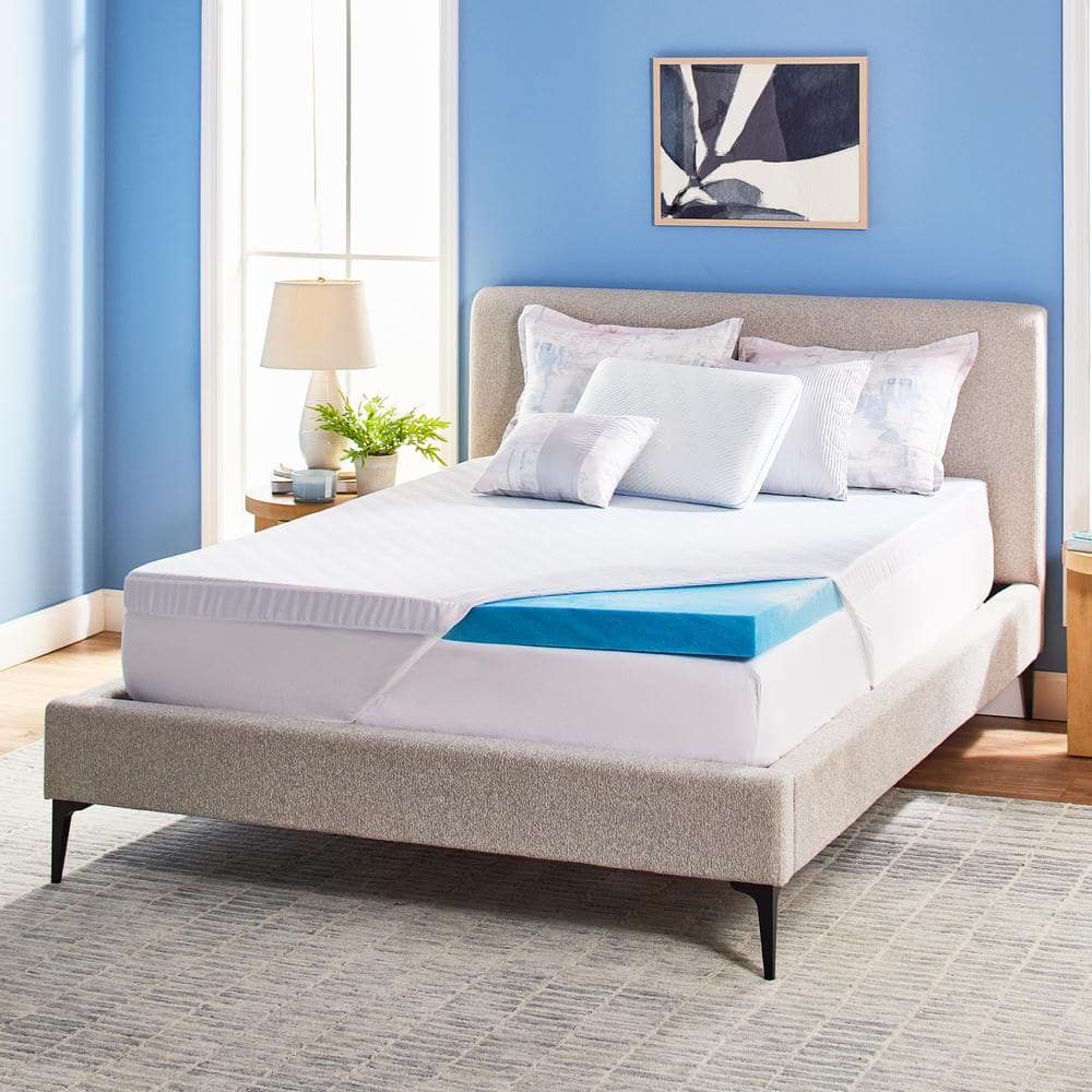 Serta 3-inch Soothing Cool Gel Memory Foam Mattress Topper Size Twin