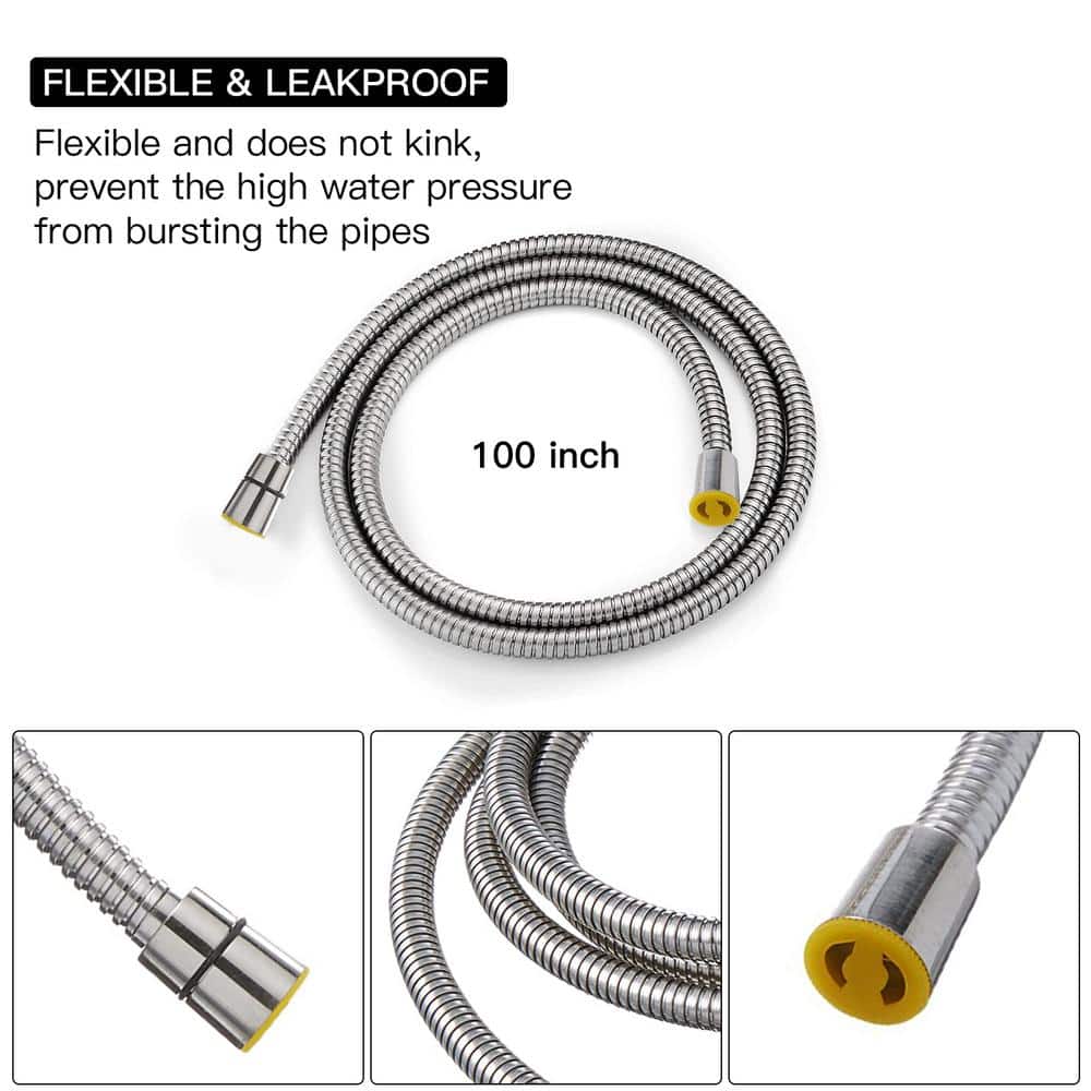 Extra Long Brushed Nickel Stainless Steel Shower Hose