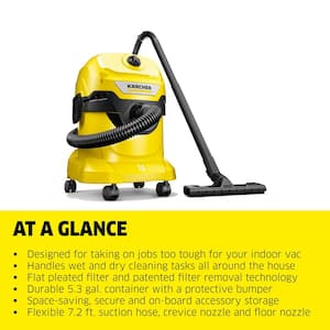 WD 4 Multi-Purpose 5.3 Gal. Wet/Dry Shop Vacuum Cleaner with Attachments - 2022 Edition