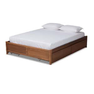 Yara Walnut Brown Full Platform Bed