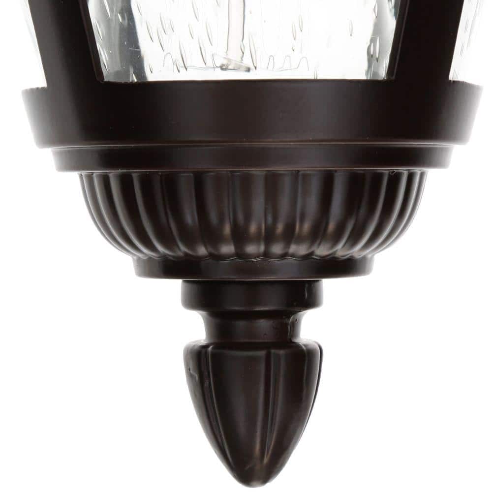 Antique Bronze 13" Outdoor Wall Lantern with Seeded Glass