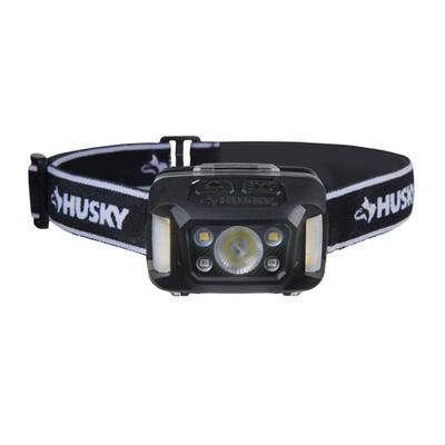 350 Lumens Broad Range LED Water/Impact Resistant Headlamp Flashlight with 9 Modes and Batteries