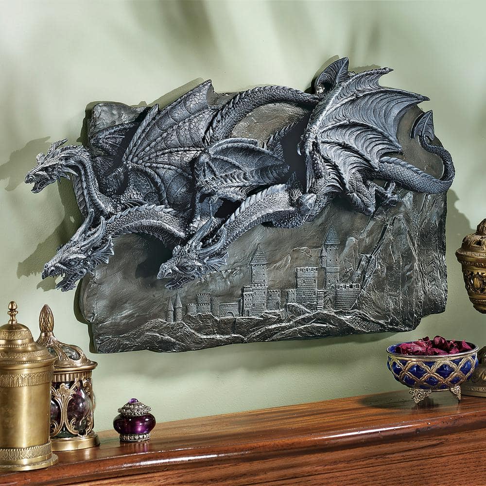 Morgoth Castle Dragons Two-Tone Resin Wall Sculpture