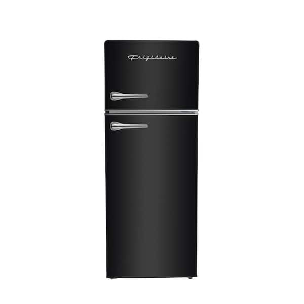 Frigidaire 7.2 cu. ft. Retro Top Freezer Refrigerator in Black with Chrome Handle and Trim