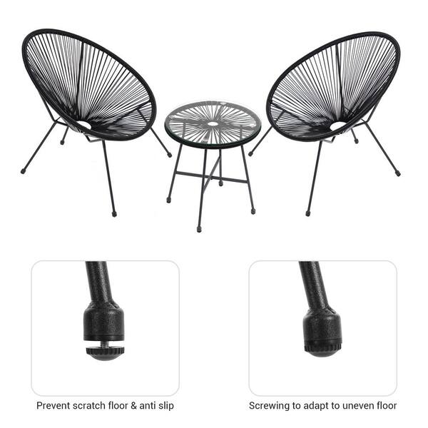 auden outdoor 3 piece bistro set