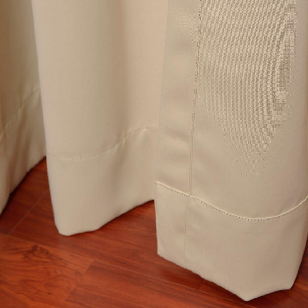 Eggnog Extra Wide Blackout Polyester Puddle Length Curtain Panel