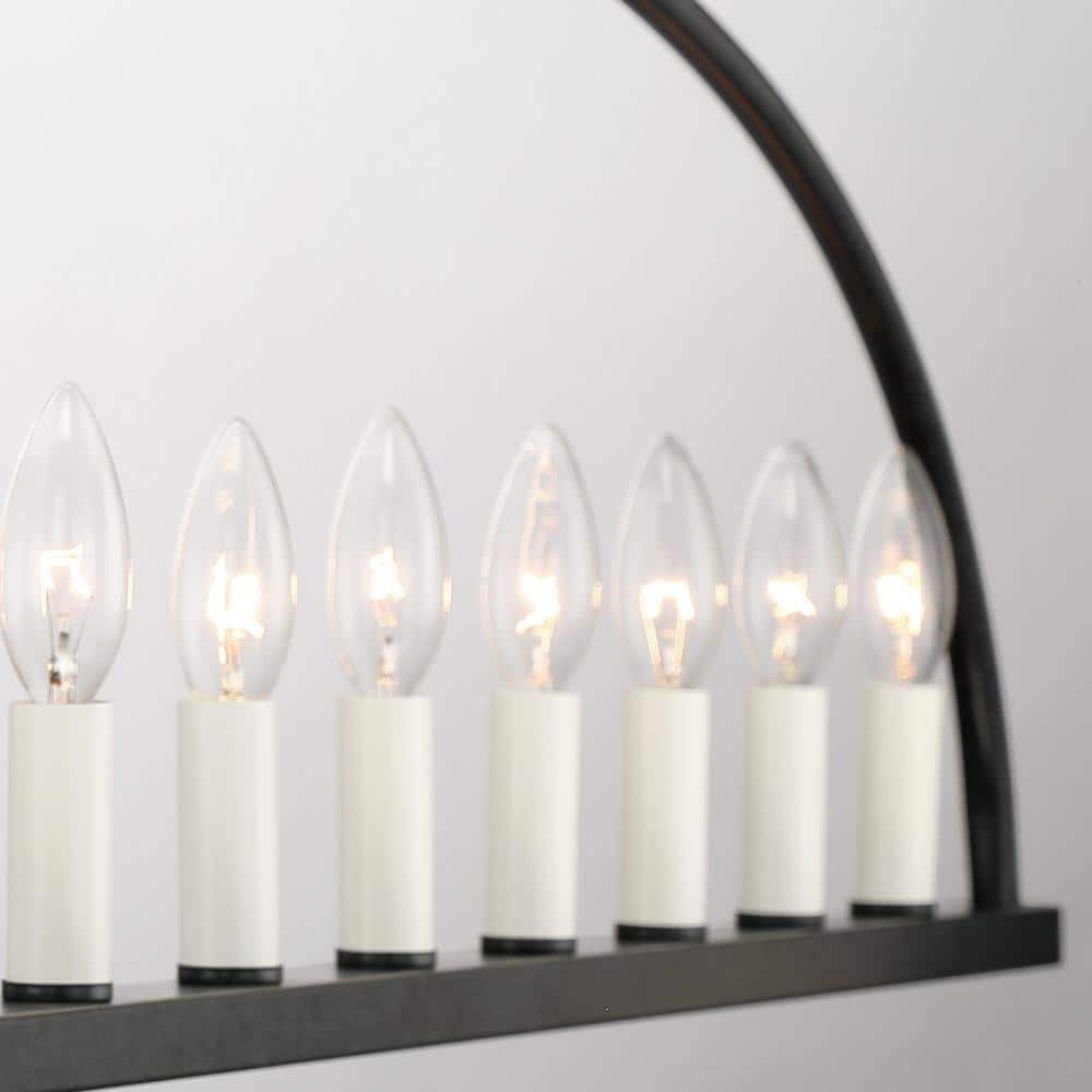 Abbott Black 11-Light Steel Candle Chandelier