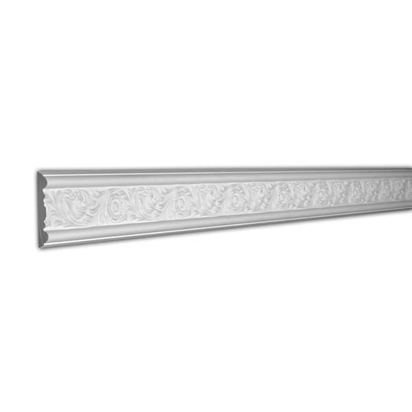American Pro Decor 3 in. x 1/2 in. x 94-1/2 in. Floral Polyurethane Panel Moulding Pro Pack 39 LF (5-Pack)
