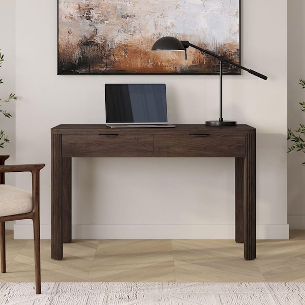 Lonsdale 47.5 in. Alder Brown Writing Desk