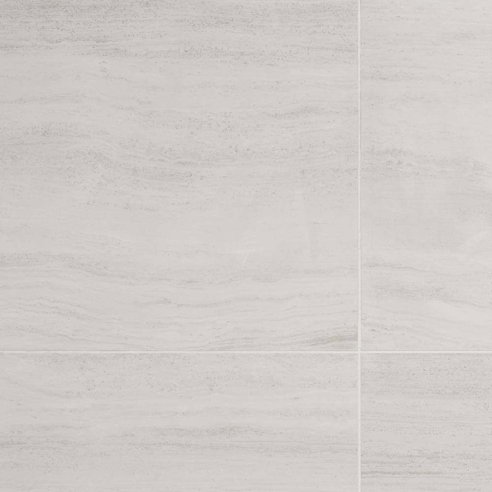 Ivy Hill Tile Atlanta White 4 in. x 0.31 in. Matte Travertine Look ...