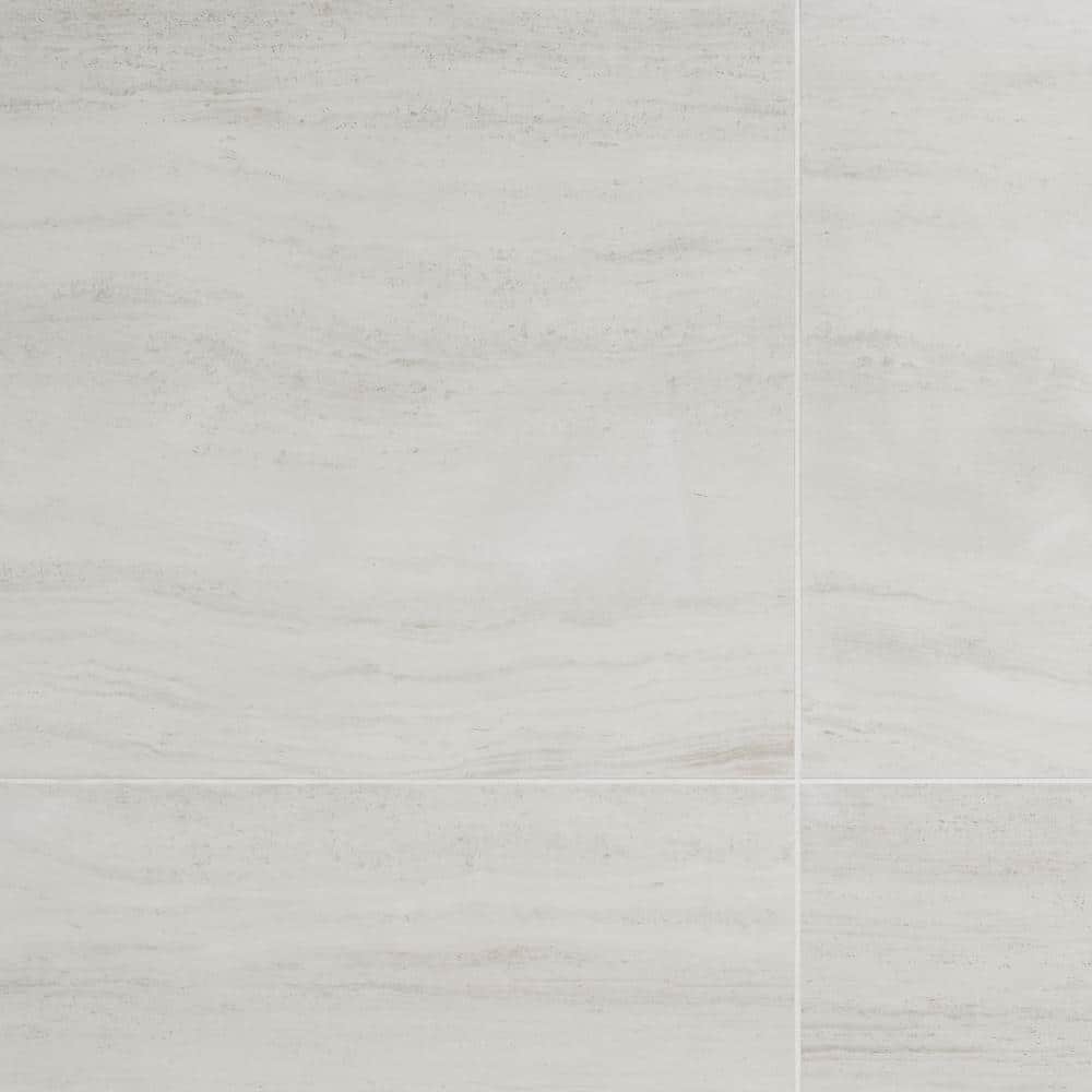 Ivy Hill Tile Atlanta White 23.45 in. x 47.07 in. Matte Travertine Look Porcelain Floor and Wall Tile (31 sq. ft./Case) EXT3RD108508 - The Home Depot