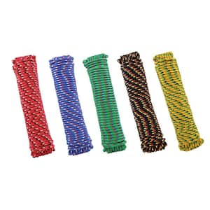 Everbilt 1/4 in. x 100 ft. Black and Yellow Diamond Braid Polypropylene Rope  with Winder 73124 - The Home Depot