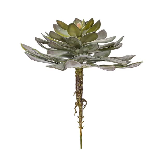 Vickerman 12.5 in. Green Artificial Succulent Plant