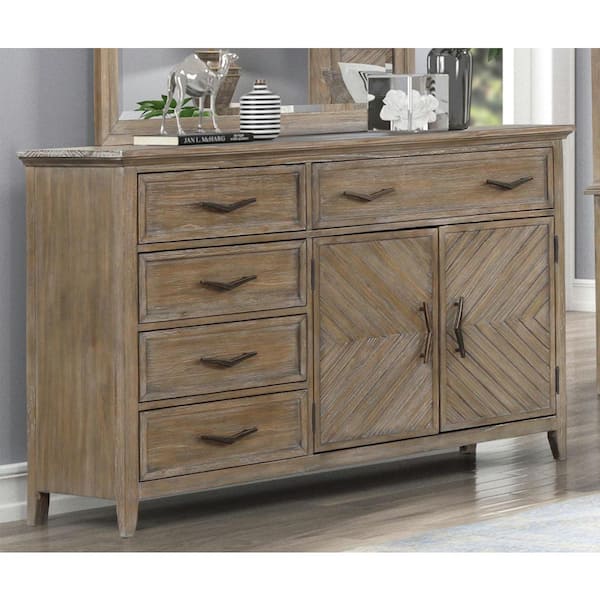 NEW CLASSIC HOME FURNISHINGS New Classic Furniture Tybee Sand 5-drawer 64 in. Dresser