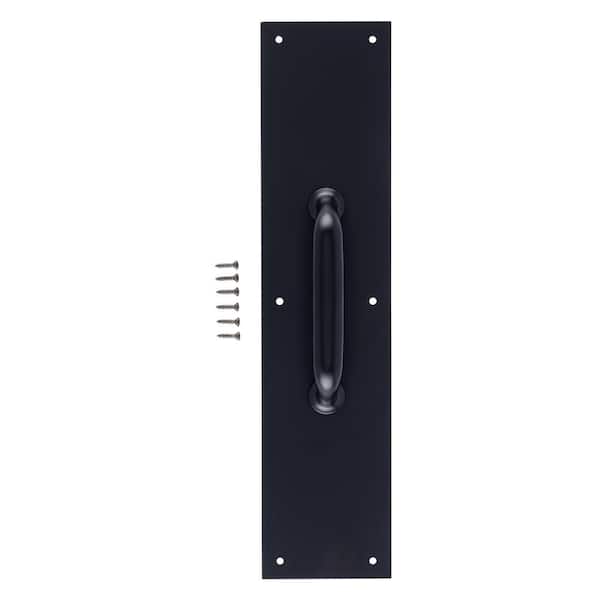 Universal Hardware 3.5 in. x 15 in. Matte Black Pull Plate