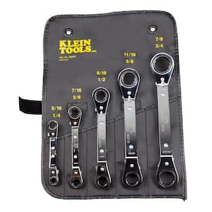 5-Piece Fully Reversible Ratcheting Offset Box Wrench Set