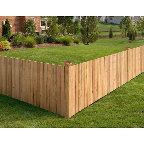 3-1/2 ft. x 8 ft. Western Red Cedar Privacy Flat Top Fence Panel Kit