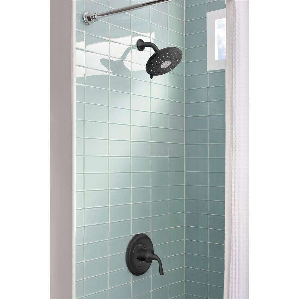 Matte Black 7-inch Adjustable 4-Function Wall Mounted Shower Head