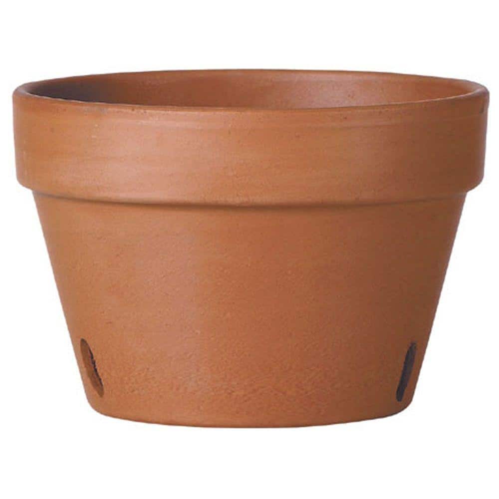 Deroma 6 in. Terra Cotta Clay Round Orchid Pot T DR 7617 The Home Depot