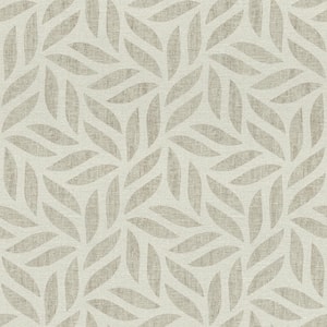 Sagano Light Grey Leaf Textured Non-Pasted Non-Woven Wallpaper Sample