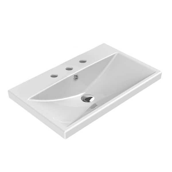 Nameeks Elite Wall Mounted Bathroom Sink in White