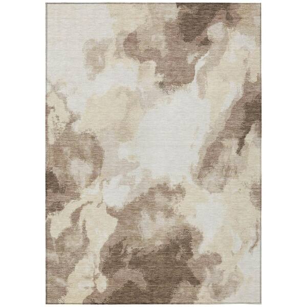 Chantille Machine Washable Indoor/Outdoor Abstract ACN3017 Ivory 8 ft. x 10 ft. Area Rug