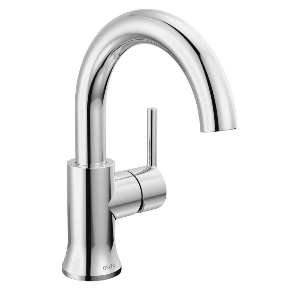Chrome Single Handle High-Arc Bathroom Faucet