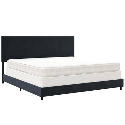 Novogratz Taylor Blue Velvet Upholstered Full Size Bed Frame 4465629N ...